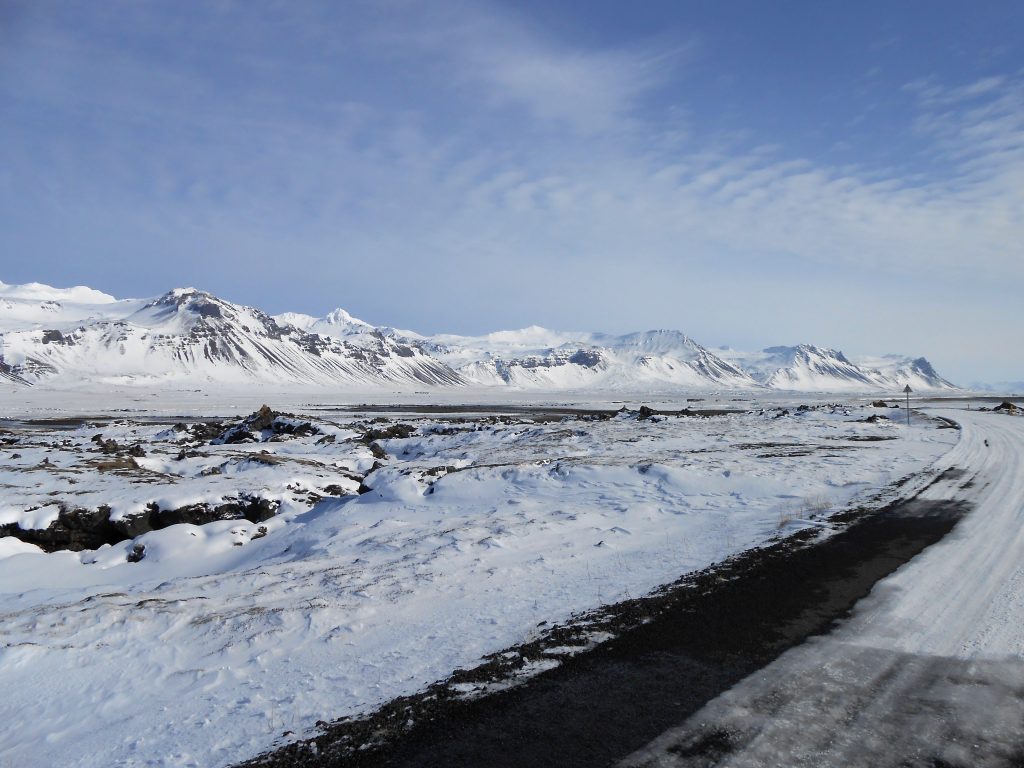 Vue du Parc National du Snaefellsjökull en hiver