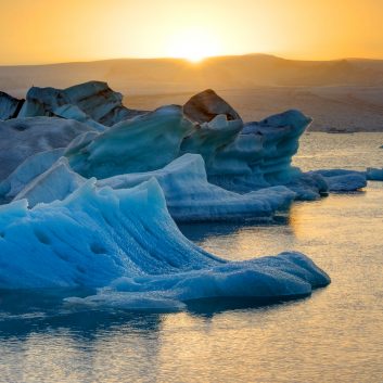 Icebergs, Baie de Disko, Groenland