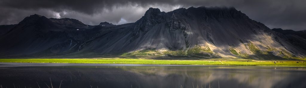 Vue d'un volcan en Islande