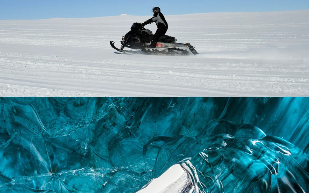 Motoneige & grotte de glace au départ de Reykjavík