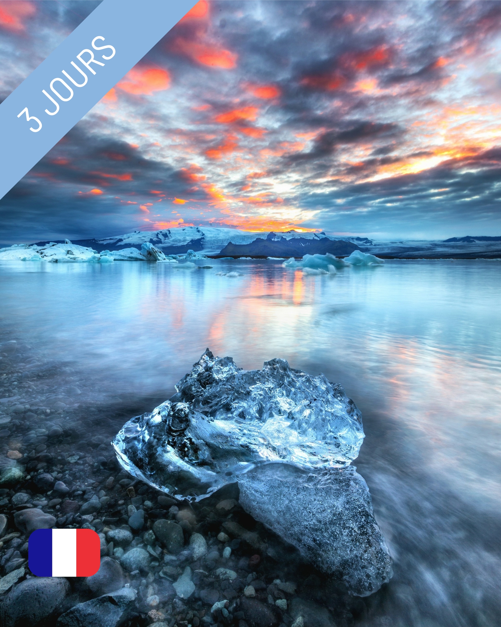 Court séjour accompagné de la côte sud jusqu’au Jökulsárlón