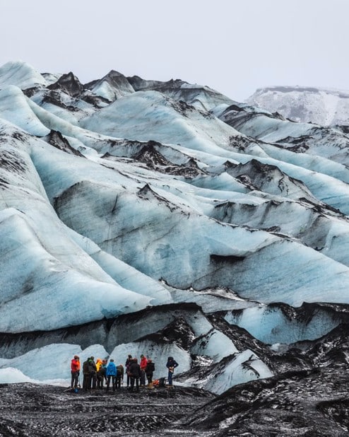Côte sud accompagné avec marche sur glacier